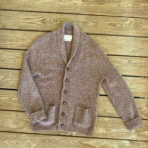 Vintage Wool Men’s Cardigan Sweater - Lord Jeff Mountain Marls - confetti knit
